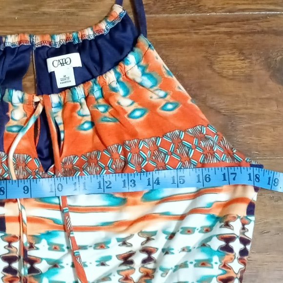 CATO Print Ruffled Top Dress - Picture 6 of 7